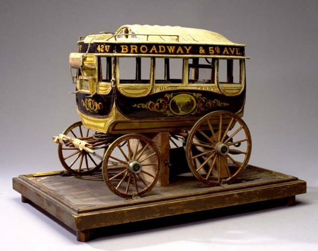 Model, New York City Omnibus, Broadway and 5th Avenue Line, circa 1867